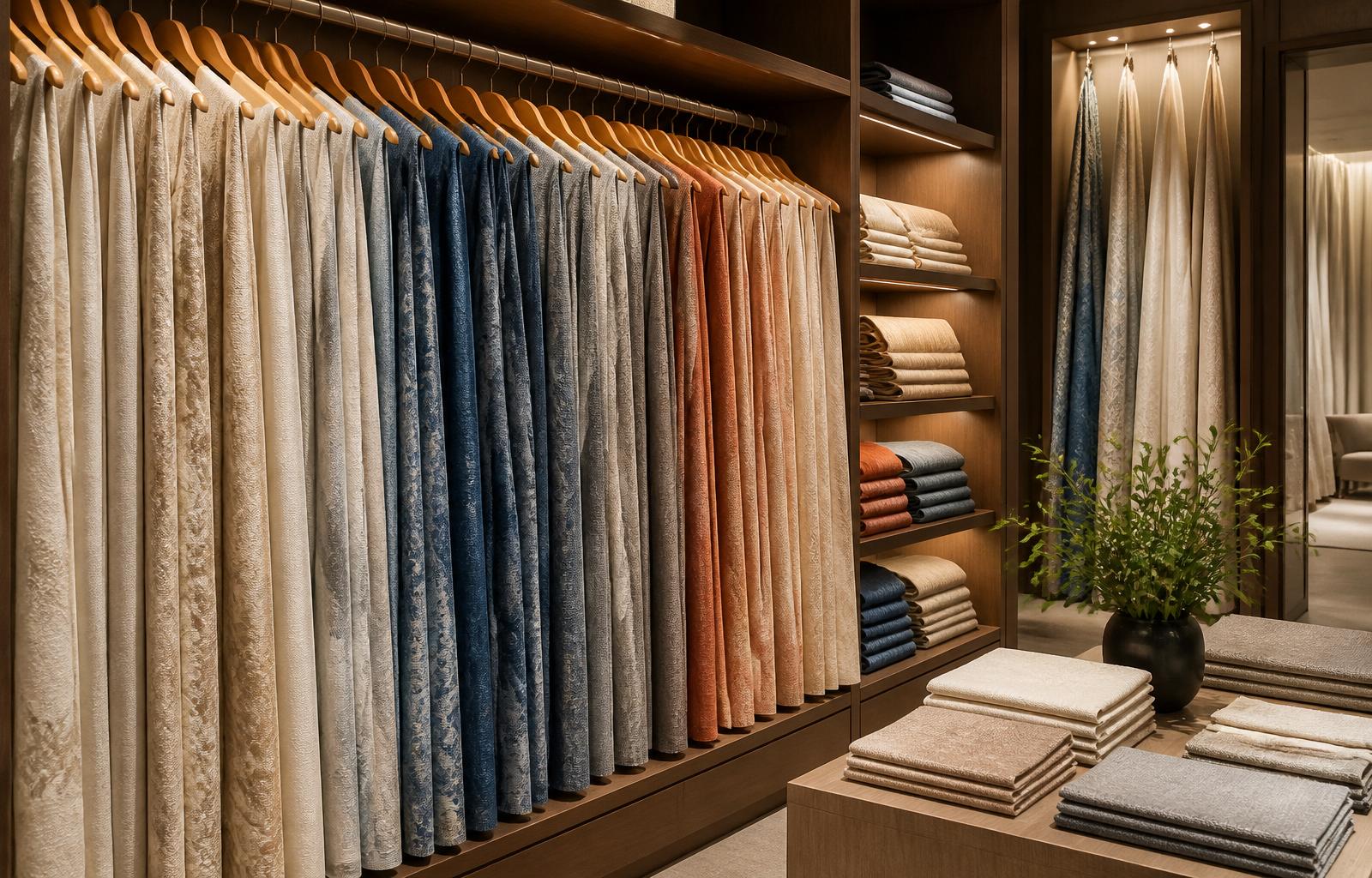 Showroom 2 — Sample Book Area & Fabric Hangers